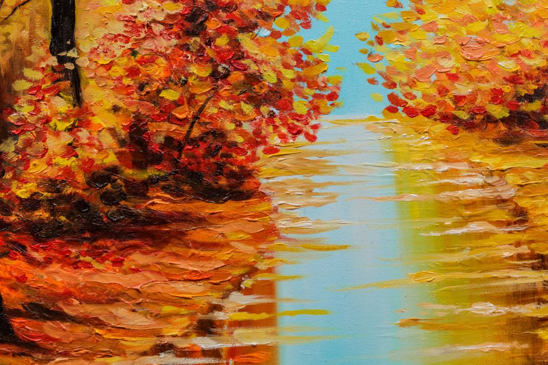 Paint_oil_quadro_olio_tela_natura_bosco_wood_canadian_canada_alberi_foglie_dipinto-1080×720