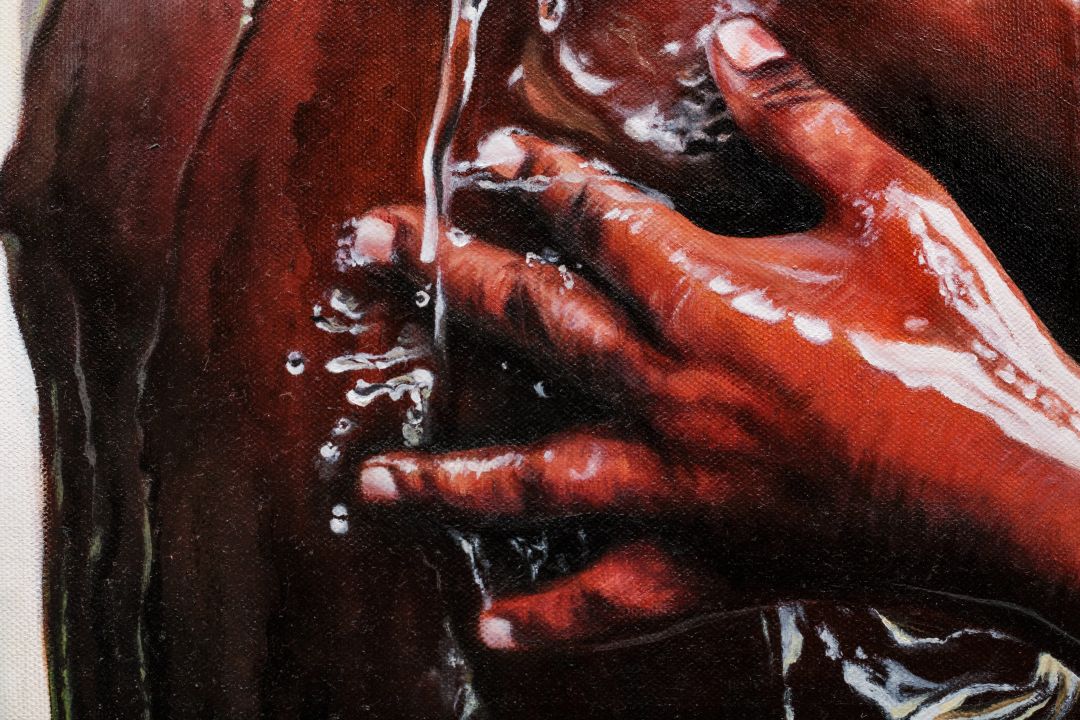 quadro_olio_su_tela_dipinto_pittore_roma_realismo_riproduzione_alyssa_monks_oil_paint_roma_iperrealismo_acqua_water_viso_ritratto_indiano_indian_asia_iperrealismo_iper_realism-1080×720
